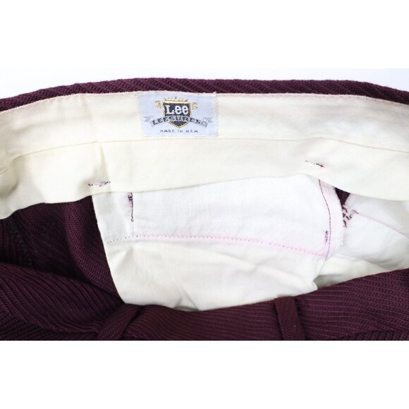 Vintage 70s Lee Mens 34x31 Whipcord Ribbed Knit Corduroy Bell Bottoms Pants USA - Picture 8 of 12